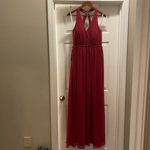 Azazi Burgundy Bridesmaid’s Dress